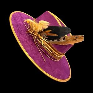 Elegant Purple and Gold Women's Hat
